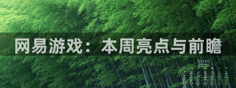 赢咖娱乐app下载|下载地址：网易游戏：本周亮点与前瞻